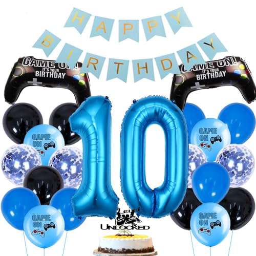 ZWWsullo Gamer Deko Geburtstag Happy Birthday Girlande Banner Deko Junge geburtstag 10 Gamecontroller Luftballons Happy Birthday Girlande Banner Kinder Videospiel Thema Party Zubehör ZWWsullo Gamer Deko Geburtstag Happy Birthday Girlande Banner Deko Junge geburtstag 10 Gamecontroller Luftballons Happy Birthday Girlande Banner Kinder Videospiel Thema Party Zubehör von ZWWsullo