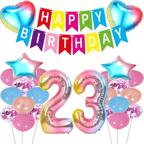 ZWWsullo Luftballon 23 Geburtstag deko Mädchen Happy Birthday Folienballon Partydeko Luftballon Rosa Geburtstagsdeko 23 Jahr Rosa Happy Birthday Geburtstag deko Riesen Folienballon Zahl ZWWsullo Luftballon 23 Geburtstag deko Mädchen Happy Birthday Folienballon Partydeko Luftballon Rosa Geburtstagsdeko 23 Jahr Rosa Happy Birthday Geburtstag deko Riesen Folienballon Zahl von ZWWsullo