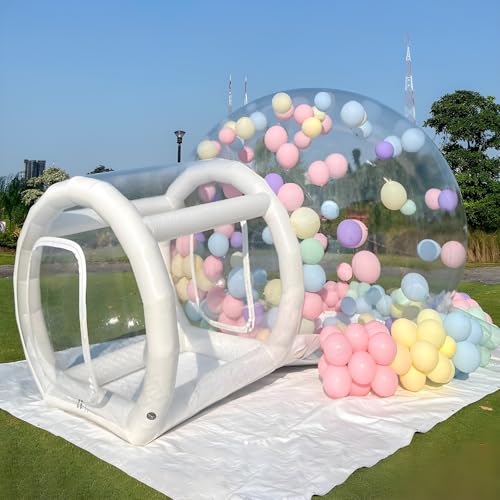 Aufblasbare Bubble House Dome, Transparent PVC Bubble Balloon House für Kinder, mit Tunnel, Luftgebläse und Luftpumpe, für Party, Hochzeit((M) von ZXDRYBHD