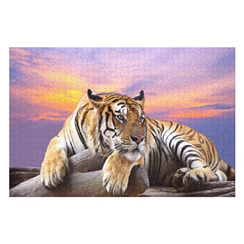 Tierpuzzle 1000 Teile Tiger Erwachsene Puzzle-Sets Puzzle Geschenke Geburtstag für Papa Mutter Geschenk, für Kinder Kinder Erwachsene von ZXLLO