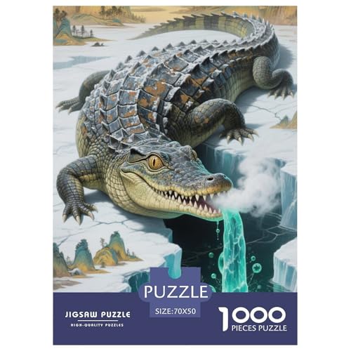 Krokodil 1000 Teile Puzzles Tier Clevere Lernspiel Herausforderung Spielzeug Für Erwachsene Tolle Geschenkidee 70x50cm/1000pcs Krokodil 1000 Teile Puzzles Tier Clevere Lernspiel Herausforderung Spielzeug Für Erwachsene Tolle Geschenkidee 70x50cm/1000pcs von ZXOAWQX