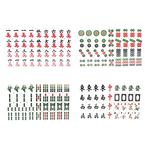 ZXOPTY Mahjong-Set, MahJongg-Steine-Set, Chinesisches Mahjong, 144 nummerierte Steine, professionelles chinesisches Mahjong-Spielset, Chinesisches Mahjong-Spielset (Größe: 44) von ZXOPTY