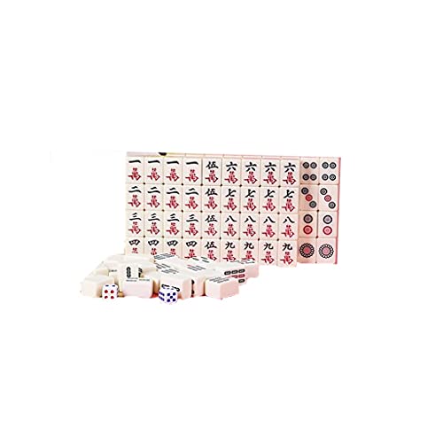 ZXOPTY Mahjong-Set, MahJongg-Steine-Set, chinesische nummerierte Steine, Mahjong-Set, Majiang Super-Mini-Reiseset, komplette Majong-Spielsets für Reisen, Partys und Familienspiele (Grün, 24 mm) von ZXOPTY