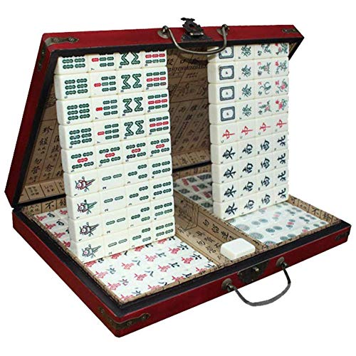 ZXOPTY Mahjong-Set - Ausgewählte umweltfreundliche und gesunde Produktion, Majong-Set Mah Jong Mah Jongg-Sets Majiang, großer/Kleiner Stil von ZXOPTY