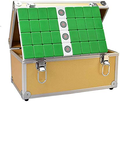 ZXOPTY Mahjong-Set-Box, komplettes Zubehör, Produktion, Majong-Set Mah Jong, Mah-Jongg-Sets Majiang (XL) (X) (Greenc X) von ZXOPTY