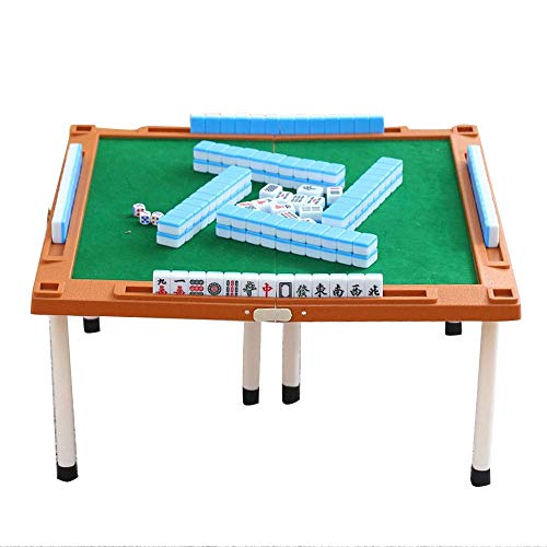 ZXOPTY Mahjong-Set Mini, 22 mm, Mahjong, Mahjong-Set, Partyspiel, traditionelles Spiel mit Mini-Tisch (Grün 22 mm) (Weiß 22 mm) (Grün 22 mm) von ZXOPTY