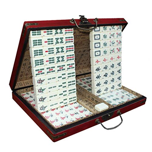 ZXOPTY Mahjong-Set – ausgewählte umweltfreundliche und gesunde Produktion, Majong-Set Mah Jong Mah Jongg-Sets Majiang, großer/Kleiner Stil, Familie (Tourismus klein) von ZXOPTY