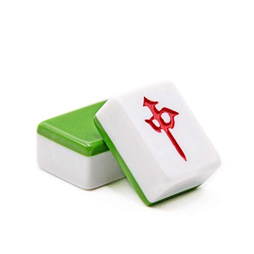 ZXOPTY Mahjong-Set mit 144 Spielsteinen, professionelles chinesisches Mahjong-Set mit Majiang-Matte, Mah Jong (Grün 3 x 2,5 x 1,5 cm) (Grün 3 x 2,5 x 1,5 cm) (Grün 3 x 2,5 x 1,5 cm) von ZXOPTY