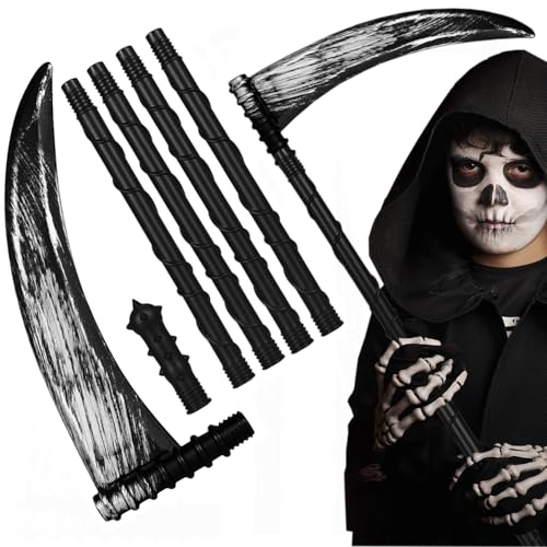 ZXYue Halloween Sense, Sensenmann Sense Halloween Horror Todessense Sense Halloween Kostüm Zubehör Sichel Sensenmann Waffe Todessense Sense Halloween Kinder Erwachsene für Halloween Party Cosplay von ZXYue