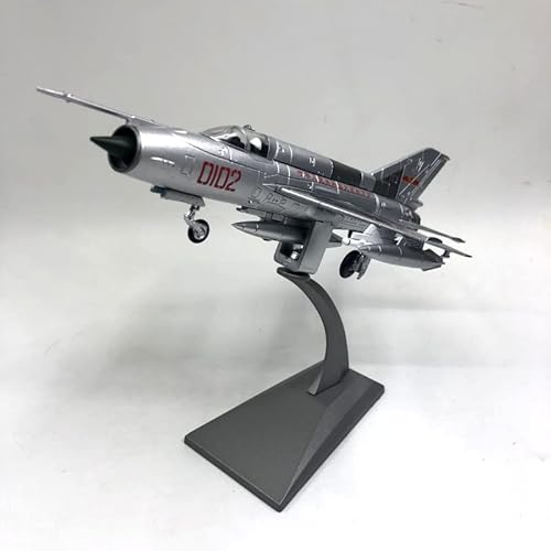 ZYAURA Umweltbild Für: Militärmodellspielzeug im Maßstab 1:72 PLAAF MiG-21 Fish Bed Fighter Flugzeugmodell aus Metalldruckguss von ZYAURA