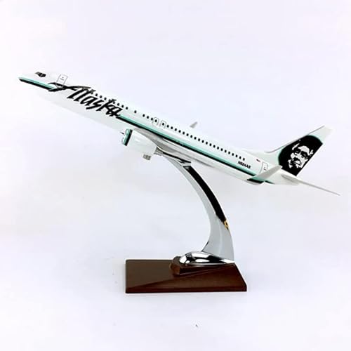 ZYAURA Umweltbild Für: 32 cm Flugzeug im Maßstab 1:144 Boeing B737 Modell Alaska Airlines Flugzeugdruckguss-Flugzeugmodell aus Kunstharz von ZYAURA