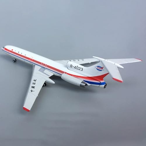 ZYAURA Umweltbild Für: China United Airlines TU-154M B-4023 Metallsimulationsmodellflugzeug im Maßstab 1:400 aus Druckguss von ZYAURA