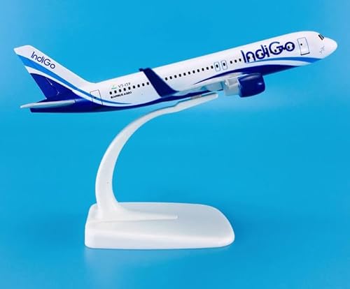 Umweltbild Für: Zinc Ally Material 1:235 16cm Flugzeugmodell Flugzeuge Airbus A320neo Indigo Flugzeugmodell von ZYAURA