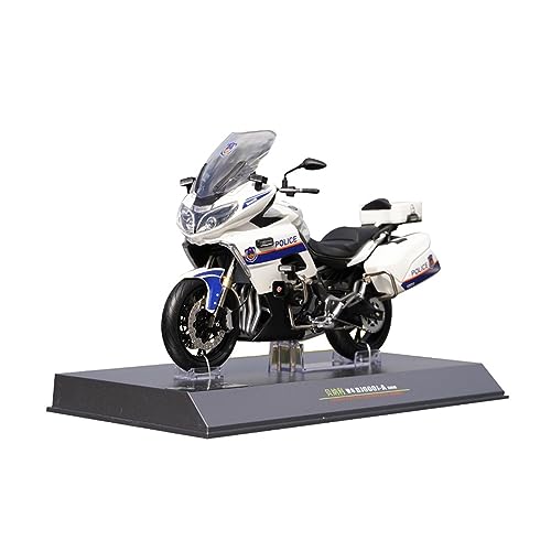 ZYAURA 1/10 Druckguss-Cruise-Version, Polizei-Motorrad-Simulationsmodell, Geschenk Geschenksammlung von ZYAURA