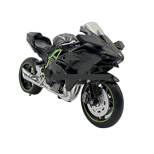 ZYAURA 1:12 Ninja H2R Sportfahrrad Mit Sound Und Licht Für: Druckguss-Motorrad Geschenksammlung von ZYAURA