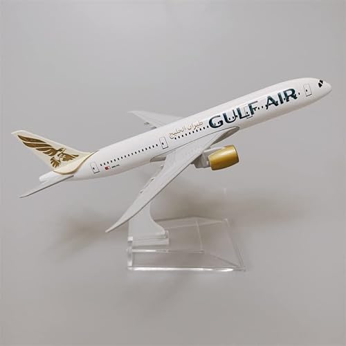 ZYAURA Umweltbild Für: 16 cm Bahrain Airlines Gulf Airlines Boeing 787 Alloy Metal Flugzeugmodell im Maßstab 1: 400 von ZYAURA