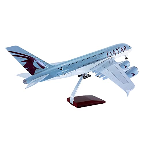 ZYAURA Umweltbild Für: ABS 1:160 46cm Pulley Airbus A380 Qatar Airways Flugzeugmodell von ZYAURA