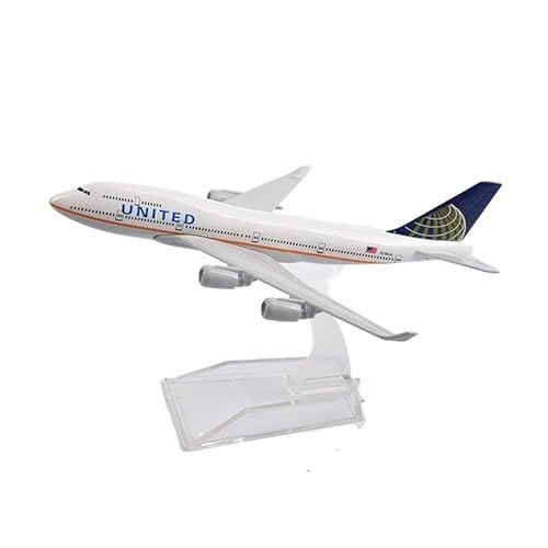 ZYAURA Umweltbild Für: Jason Tutu 16 cm United Airlines Boeing 747 Flugzeugmodell Druckguss Metall Maßstab 1/400 von ZYAURA