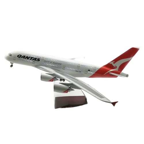 ZYAURA Umweltbild Für: Qantas A380 Sprachsteuerung LED Metall Flugzeugmodell 46 cm Flugzeugmodell von ZYAURA