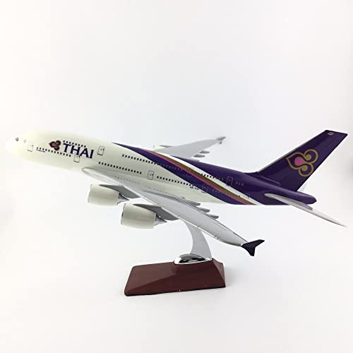 ZYAURA Umweltbild Für: Thai Airways 45-47 cm A380 Thai Airways Modellflugzeugmodell von ZYAURA