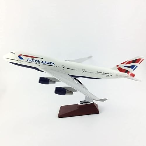 ZYAURA Umweltbild Für: British Airways 45CM Boeing 747 British Airways Air Druckguss-Flugzeugmodell von ZYAURA