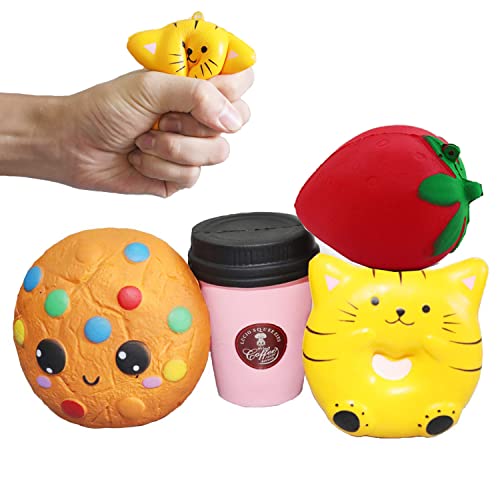 ZYDTRIP 4 Stück Squishy Spielzeug, Squeeze Stress Squishies Langsam Dekompression Creme Duftenden Geschenk von ZYDTRIP