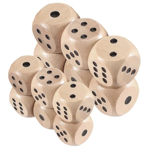 ZYEKIU 12 Stück Würfel Holz Dice, Standard Holzwürfel Würfelspiel, Große Hölzerne Dice 25 mm und 30 mm Numerische Spielwürfel für Partyspiele Kartenspiel Zuhause Spiel Zubehör ZYEKIU 12 Stück Würfel Holz Dice, Standard Holzwürfel Würfelspiel, Große Hölzerne Dice 25 mm und 30 mm Numerische Spielwürfel für Partyspiele Kartenspiel Zuhause Spiel Zubehör von ZYEKIU