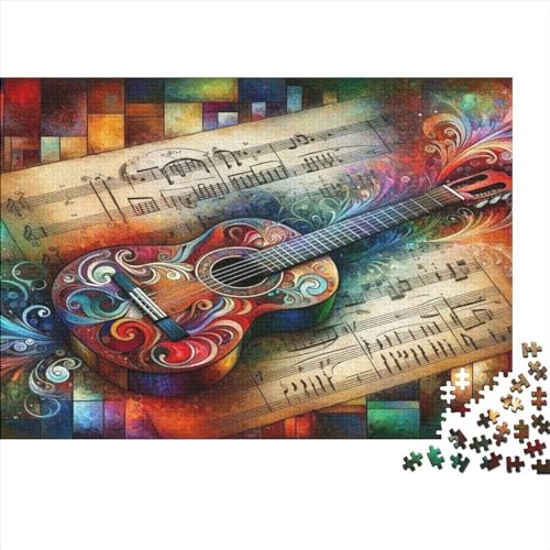 Guitar Music Puzzles Für Erwachsene, 1000, 1000-teiliges Puzzle Für Erwachsene, Holzpuzzles Für Erwachsene, Für Familie Und Freunde 1000pcs (75x50cm) von ZYGAOKDD