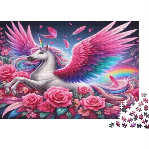 Rose Horse Puzzles Für Erwachsene 1000 Teile – Impossible Puzzle – Puzzles Für Erwachsene – Puzzle Für Erwachsene – Schwierig – Puzzle – Anspruchsvolles Spiel – Fantasie 1000pcs (75x50cm) von ZYGAOKDD