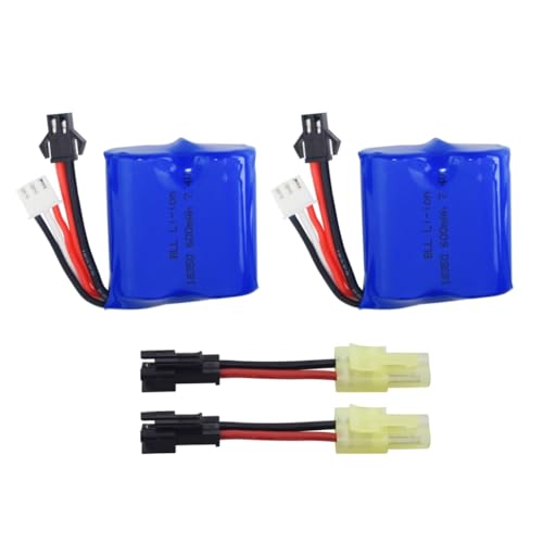 ZYGY 2PCS 7.4V 600mah Lithium Batterie für Syma Q2 Q3 Skytech H100 H102 H106 H120 RC Boot Ersatzakku von ZYGY