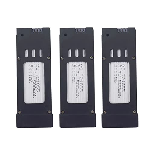 ZYGY 3PCS 3.7V 500mah Lithium Akku für E58 JY019 S168 RC Quadcopter von ZYGY