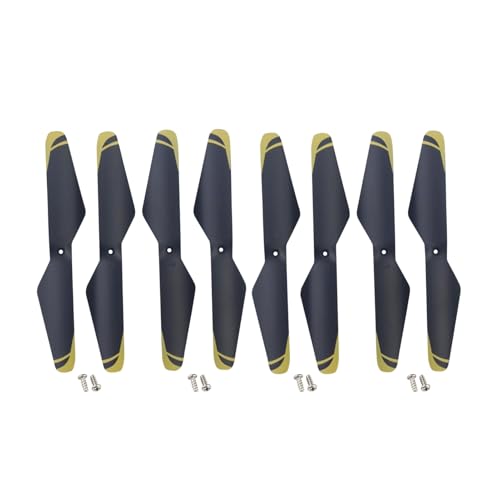 ZYGY 8PCS Propeller für S6 G6 Hindernisvermeidungsdrohne Luftfotografie Quadcopter Zubehör Fernbedienung Flugzeugersatzteile Propeller Blätter (gelber Rand) von ZYGY