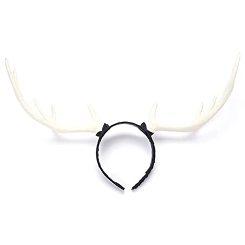 ZYHARUKO Frauen Hirschhorn-Kopfschmuck Party Requisiten Elch Stirnband für Halloween Party Weihnachten für kreative Cosplay Haarschmuck von ZYHARUKO