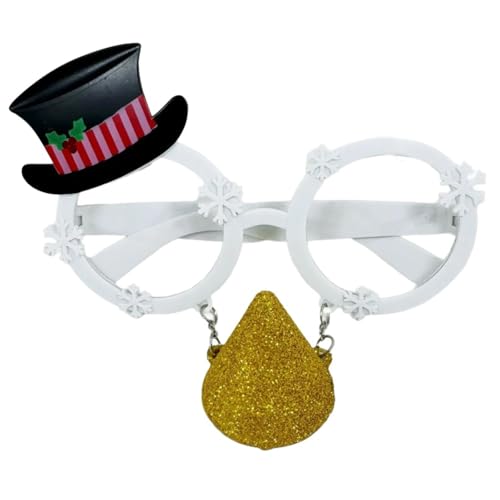 ZYHARUKO Weihnachtskostüm-Brillenrahmen für Familienfeiern und Aufführungen, Cartoon-Weihnachtsmann-Brille, Partyzubehör, Requisiten von ZYHARUKO