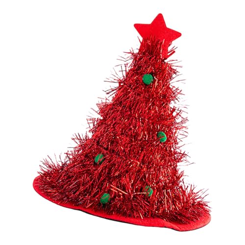 ZYHARUKO Weihnachtsmütze für den Weihnachtsbaum, weiche Vlies-Pailletten-Nikolausmützen mit Stern, Festival-Kostümmütze, Weihnachtsfeier-Dekorationen von ZYHARUKO