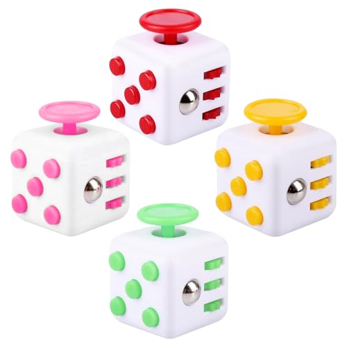 Anti-Stress Würfel Spielzeug 4 Stück Fidget Cube Fidget Würfel mit 6 Seiten Funktion für Kinder und Erwachsene Stressaubbau bei Nervösität Anti-Stress Würfel Spielzeug 4 Stück Fidget Cube Fidget Würfel mit 6 Seiten Funktion für Kinder und Erwachsene Stressaubbau bei Nervösität von ZYHDFH