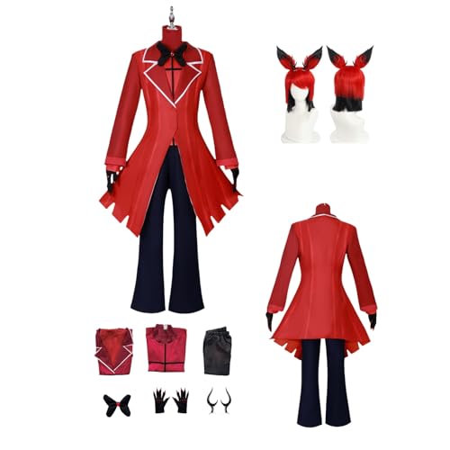 ZYJKGL Alastor Cosplay Kostüme Hazbin Hotel Charakter Fancy Dress Up Erwachsene Uniform Outfits Volles Set Halloween Karneval Party ZYJKGL Alastor Cosplay Kostüme Hazbin Hotel Charakter Fancy Dress Up Erwachsene Uniform Outfits Volles Set Halloween Karneval Party von ZYJKGL
