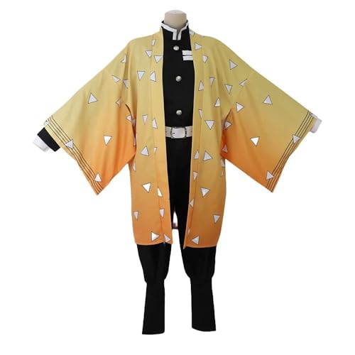 ZYJKGL Anime Cosplay Agatsuma Zenitsu Uniform Kostüm Vollständiges Set mit Perücke – Halloween Party Weihnachten und Comic Ausstellung Vollständiges Set Outfit für Erwachsene ZYJKGL Anime Cosplay Agatsuma Zenitsu Uniform Kostüm Vollständiges Set mit Perücke – Halloween Party Weihnachten und Comic Ausstellung Vollständiges Set Outfit für Erwachsene von ZYJKGL