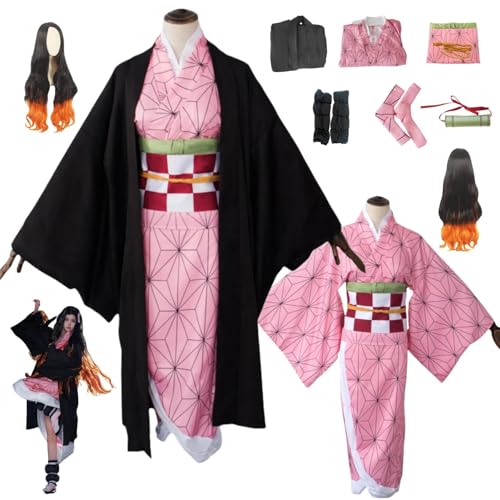 ZYJKGL Anime Cosplay Kamado Nezuko Uniform Kostüm Vollständiges Set mit Perücke – Halloween Party Weihnachten und Comic Ausstellung Vollständiges Set Outfit für Erwachsene ZYJKGL Anime Cosplay Kamado Nezuko Uniform Kostüm Vollständiges Set mit Perücke – Halloween Party Weihnachten und Comic Ausstellung Vollständiges Set Outfit für Erwachsene von ZYJKGL
