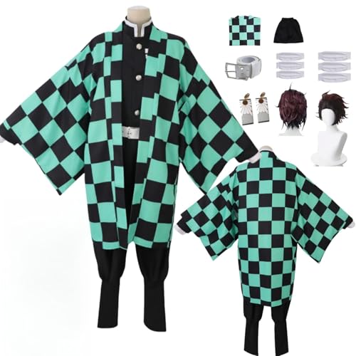 ZYJKGL Anime Cosplay Kamado Tanjirou Uniform Kostüm Vollständiges Set mit Perücke – Halloween Party Weihnachten und Comic Ausstellung Vollständiges Set Outfit für Erwachsene ZYJKGL Anime Cosplay Kamado Tanjirou Uniform Kostüm Vollständiges Set mit Perücke – Halloween Party Weihnachten und Comic Ausstellung Vollständiges Set Outfit für Erwachsene von ZYJKGL
