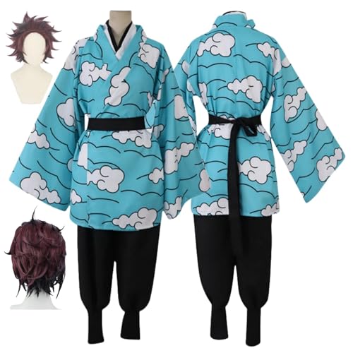 ZYJKGL Anime Cosplay Kamado Tanjirou Uniform Kostüm Vollständiges Set mit Perücke – Halloween Party Weihnachten und Comic Ausstellung Vollständiges Set Outfit für Erwachsene ZYJKGL Anime Cosplay Kamado Tanjirou Uniform Kostüm Vollständiges Set mit Perücke – Halloween Party Weihnachten und Comic Ausstellung Vollständiges Set Outfit für Erwachsene von ZYJKGL