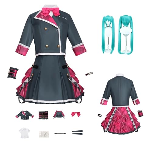 ZYJKGL Anime Project Sekai Color'ful Sta'ge Cosplay H'atsun'e M'ik'u Cosplay Kostüm Vollständiges Set – Halloween Party und Anime Konventionen Vollständiges Set Outfit Erwachsene ZYJKGL Anime Project Sekai Color'ful Sta'ge Cosplay H'atsun'e M'ik'u Cosplay Kostüm Vollständiges Set – Halloween Party und Anime Konventionen Vollständiges Set Outfit Erwachsene von ZYJKGL