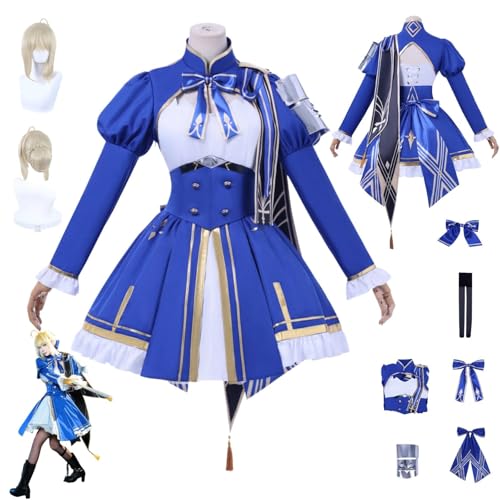 ZYJKGL Anime Saber Cosplay Uniform Honkai Star Rail Kostüm Voll Set Mit Perücke – Halloween Party Und Anime Konventionen Vollständiges Set Outfit Erwachsene ZYJKGL Anime Saber Cosplay Uniform Honkai Star Rail Kostüm Voll Set Mit Perücke – Halloween Party Und Anime Konventionen Vollständiges Set Outfit Erwachsene von ZYJKGL