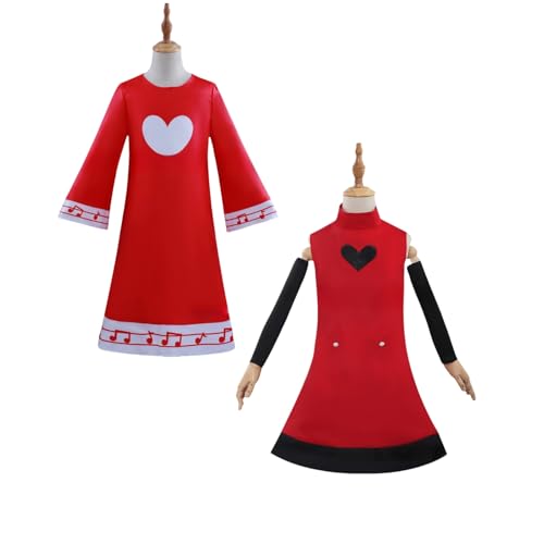 ZYJKGL Charlie Cosplay Kostüme Hazbin Hotel Charakter Fancy Dress Up Kinder Uniform Outfits Volles Set Halloween Karneval Party ZYJKGL Charlie Cosplay Kostüme Hazbin Hotel Charakter Fancy Dress Up Kinder Uniform Outfits Volles Set Halloween Karneval Party von ZYJKGL