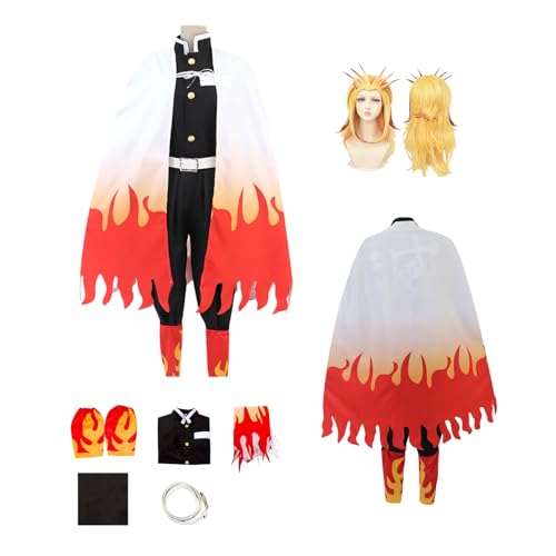 ZYJKGL Cosplay Uniform Anime Demon Slayer Rengoku Kyoujurou Cosplay Kostüm Vollständiges Set mit Perücke – Halloween Party und Anime Konventionen Vollständiges Set Outfit für Männer Erwachsene ZYJKGL Cosplay Uniform Anime Demon Slayer Rengoku Kyoujurou Cosplay Kostüm Vollständiges Set mit Perücke – Halloween Party und Anime Konventionen Vollständiges Set Outfit für Männer Erwachsene von ZYJKGL