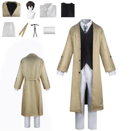 ZYJKGL Dazai osamu Cosplay Kostüme Bungo Stray Dogs Charakter Fancy Dress Up Erwachsene Uniform Outfits Volles Set Halloween Karneval Party ZYJKGL Dazai osamu Cosplay Kostüme Bungo Stray Dogs Charakter Fancy Dress Up Erwachsene Uniform Outfits Volles Set Halloween Karneval Party von ZYJKGL