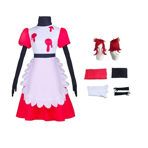 ZYJKGL Niffty Cosplay Kostüme Hazbin Hotel Charakter Fancy Dress Up Erwachsene Uniform Outfits Volles Set Halloween Karneval Party ZYJKGL Niffty Cosplay Kostüme Hazbin Hotel Charakter Fancy Dress Up Erwachsene Uniform Outfits Volles Set Halloween Karneval Party von ZYJKGL