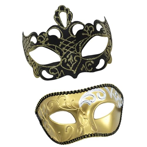 ZYKEJJDDAK Halbgesichtsmaskerade, Halloween-Kostüm für Männer und Frauen, Halloween, Hochzeit, Bälle, Luxus für Damen und Herren ZYKEJJDDAK Halbgesichtsmaskerade, Halloween-Kostüm für Männer und Frauen, Halloween, Hochzeit, Bälle, Luxus für Damen und Herren von ZYKEJJDDAK