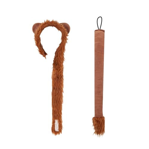 ZYKEJJDDAK Löwen Cosplay Kostüm Set Plüsch Schwanz Löwen Stirnband Rock Löwen Gesicht Aufkleber Löwen Pfoten Handschuhe für Geburtstag ZYKEJJDDAK Löwen Cosplay Kostüm Set Plüsch Schwanz Löwen Stirnband Rock Löwen Gesicht Aufkleber Löwen Pfoten Handschuhe für Geburtstag von ZYKEJJDDAK