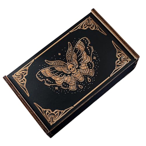 ZYKEJJDDAK Push Pull Tarot Cards Box Astrolologys Schmuckstücken Box Holz Tarot Kartenlagerung Für Vermögenszählen Hexendekoration von ZYKEJJDDAK